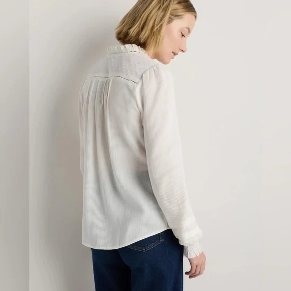 Quince Organic Cotton Peasant Blouse L - Picture 5 of 14